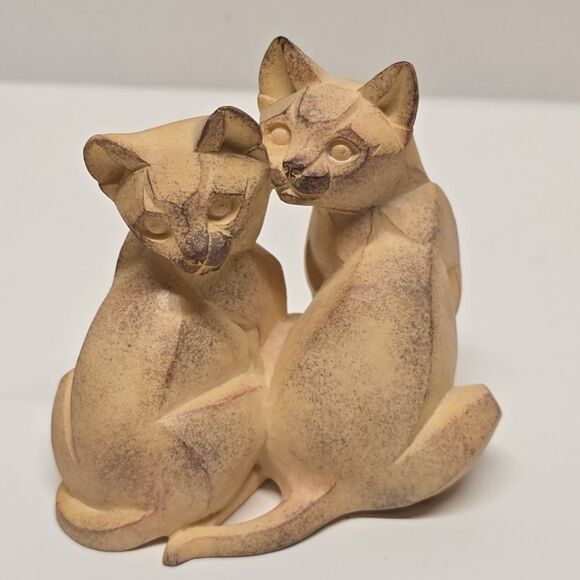 Border Fine Arts Cubist Cat Playing Kitten Figurine Set Of 3 - Picture 2 of 9